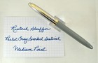Very Nice Pastel Gray Snorkel Sentinel  Smooth 14k M Nib  New Sac seals restored