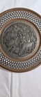Vintage Persian Qajar-style Tinned Copper 11 25 In Decorative Wall Plate
