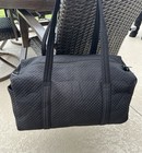 New Vera Bradley Medium Travel Duffel Bag In Microfiber Black