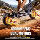 4000w Dual Motor Electric Scooter For Adults 45mph 11   Off Road Tire Escooter