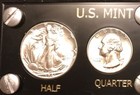 1941 Silver 5 Coin Us  Mint Set Black Capital Holder Gem Coins Free Shipping