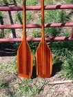 Vintage Spectrum Sea-1 Canoe Paddles Pair Laminated Cedar 56  Long 8  Wide Blade