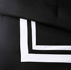 Chezmoi Collection Caprice 7-piece Hotel Bedding Black White Block Comforter Set