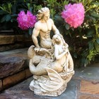 Merman   Mermaid Sexy Ocean Rock Figurine Resin Statue Garden Decor Gift 18 In