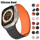 Magnetic Sports Band Silicone Strap For Apple Watch Ultra 2 9 8 7 6 5 4 38-49mm