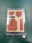 Stampin    Up  Christmas Themed Rubber Stamp Set Of 8