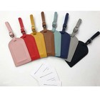 Luxury Pu Leather Suitcase Bag Luggage Tags id label W  Back Privacy Cover