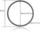 12 Pcs 1 6 Inch Seamless Metal Macrame Hoop Rings Gun Black 4mm