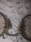 Antique Vintage Round Wire Rim Eyeglass Spectacles Green Patina Steampunk As-is