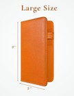 Mymazn Server Book With Zipper And Magnetic Pocket  Cute Waitress Big  Orange 
