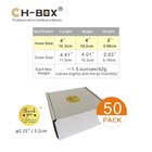Ch-box 50 Pack 4x4x2   Small Shipping Boxes  Corrugated Cardboard Mailers For   