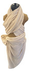 Mesh Cotton Softened Organic Fabric  Ecru White - Undyed   By 2 Meters 