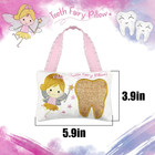 Tooth Fairy Pillow Embroidery Cartoon Fairy Gold Tooth Pocket With Gift Box Toot