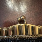 Vintage 1930   s Whiting   Davis Black Mesh Kisslock Clutch Shoulder Bag Gold Line