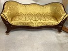 Antique Victorian Classical Sofa Grecian Form Circa 1835 Mahogany Attrb Meeks Ny