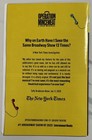 Giant Original Playbill Music Box Theater Broadway Musical Program John Lithgow