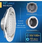 Sh101100 10  Led Rgbw Pool Light Inground Pool Wet Niche  12v  50 Foot Cord