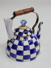 Mackenzie Childs Royal Check 3 Quart Tea Kettle