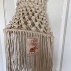 New Macrame Wall Ceiling Hanging Cream 3d Round Mcm Boho Cottage India Made 36   