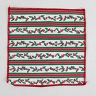 Lot Of 12 Lillian Vernon Holly Berry Stripe Christmas Napkins