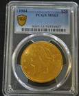 1904  20 Gold Liberty Head Double Eagle Pcgs Ms63