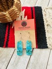 Navajo Sterling Silver   Turquoise Slab Dangle Earrings