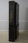 L68752  Drexel Chinoiserie Black Lacquer Paint Decorated China Cabinet