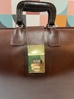Vintage Brown Leather Doctor lawyer Bag Needs Repair On One Handle U s a  Made