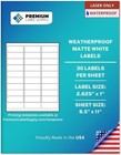 300 Smudge-proof Self-adhesive Address Labels     Compatible With Laser Printers