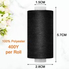 All Purpose Sewing Thread-2 Spools Of Hand 2 Spools  White And Black