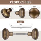 2 Pack Vintage Antique Brass Door Knob Set With Spindle  Vintage Old Style Door