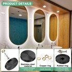 12-pack Screw Covers  1 57  Slide Decorative Mirror Screw Covers  black 