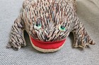 Handmade Brown   Black Toad Bean Bag Door Stopper-vtg Retro 70 s-12 