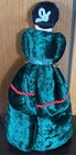 Vintage Native American Navajo Indian Rag Doll Folk Art Velvet Dress Beaded Euc