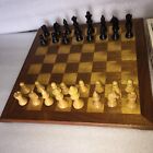 Vintage German Wooden Chess Set With Board- 3 king