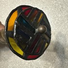 Vintage Handmade Stained Glass Wheel Kaleidoscope Brass Barley Twist 10    Works
