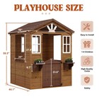 Wooden Play House For Kids Outdoor Cottage Cedar Playhouse With Play Kitchen