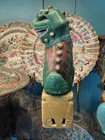 Very Old  1900   s Antique Chinese Foo Dog  Repaired On The Back  Still Beautiful