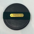 Polo Ralph Lauren One Set Of 4 Leather Coasters Black  made In Usa  Vtg Nwt