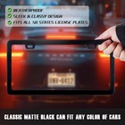License Plate Frames Black 2 Pack Rustproof Stainless Steel License Plate Holder