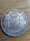 1895 Puerto Rico 20 Centavos Silver Coin     Alfonso Xiii     Spanish Colonial