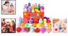Mochi Squishy Toy Set - 30 Pcs Colorful Stress Relief Animals For Kids  Parties