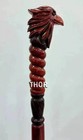Nautical Eagle Face Handle Wooden Cane And Staff Wood Walking Stick Hand Carved