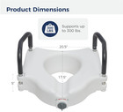 2-in-1 Locking Raised Toilet Seat With Tool-free Removable Arms
