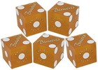 Genuine Binion s Vegas Casino Craps Dice Yellow Frosted Set 5 Matching Serial  s