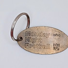 Vintage Monday Night Football Abc Nfl Brass Key Chain 30gr