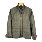 Polo Ralph Lauren Quilted Leather Trim Riding Jacket Olive Green Men s Medium