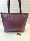 Coach F58846 Crossgrain City Zip Top Tote Handbag - Purple Nwot
