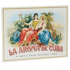 La Aroma De Cuba Embossed Metal Cigar Sign - Man Cave - Cigar Lounge - 14 X 11