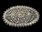Vintage Signed Palestine Sterling Silver Oval Filigree Brooch Pin Statement